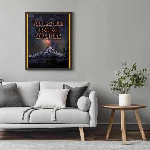 Posterizer 1 pcs-you are our greatest adventure-Kids Room Art-Motivational & Inspirational Art-decor for nursery toddlers kids room- UNFRAMED Wall...